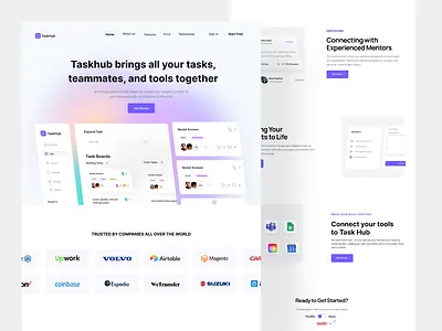Task Management - Sass Landing Page dashboard design landing page management project management saas saas landing page saas website saas website design task landing page task management task management saas task manager ui ux web web app web design website