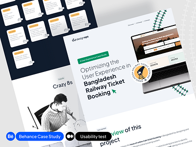 UX Case study of Bangladesh Railway Ticket Booking bangladesh railway card case study landingpage minimal product design prototype ticket booking uidesign usability test user flow user inteface user journey user research userinterface uxdesign web webdesign website website design