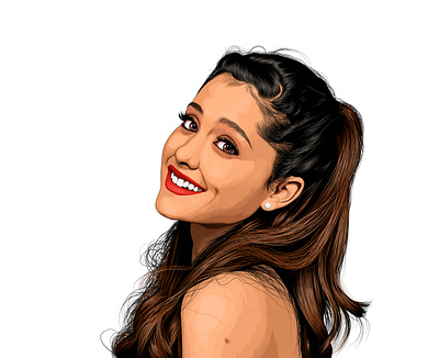 Vector portrait of Ariana Grande - Digital Art arianagrande art lovers cartoon commission art digital art digital portrait artist graphic design illustration line art music fans pop music portrait artist portrait illustration portrait painting sumit vector art vector vector artwork vector portrait