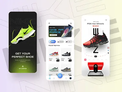Nike App app app design appdesign branding illustration nike shoeapp uiux ux web