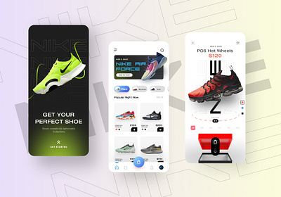 Nike App app app design appdesign branding illustration nike shoeapp uiux ux web