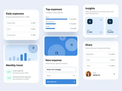 Day 22: Expense tracker components build clean components expense tracker modern saas ui design ux