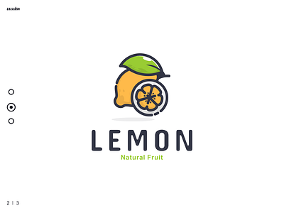 Lemon Natural Fruit adobe photoshop brand branding design food forsale fresh fruit icon inspiration lemon logo logos logosai minimalist playfull typography vector