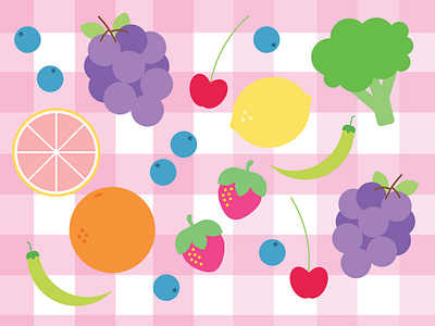 Fruit Picnic design graphic design illustration