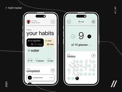 Habit tracker app android animated animation app design goals habit tracker habits ios mobile mobile app mobile interface mobile ui motion motion design motion graphics online purrweb ui ux