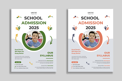Flyers for a school admission program education flyer a4