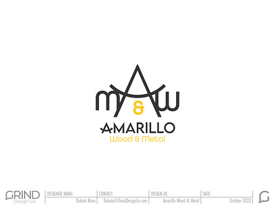 Amarillo Wood & Metal: Logo Design branding graphic design logo visual identity