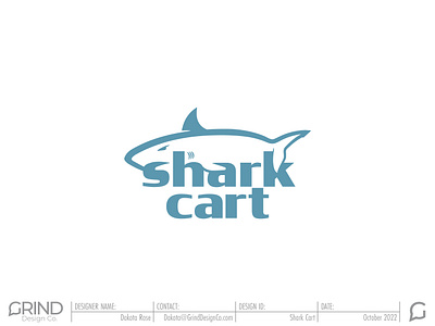 Shark Cart: Logo Design brand development branding design graphic design logo visual identity