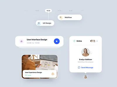 E-learning Dashboard - Components (1) component components concept dashboard design education elearning learn learning minimal skillshare ui uidesign