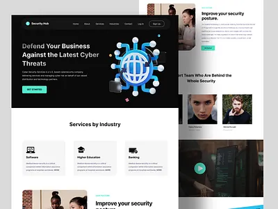 Cyber Security landing page 3d animation branding cyber security landing page cyber security landing page dashboard design design graphic design illustration landing page logo motion graphics security ui ux design vector website