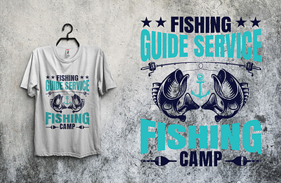 Fishing T-Shirt Design branding design graphic design gym t shirt design how to design a tshirt illustration illustrator tshirt design logo ui vector vintage tshirt design