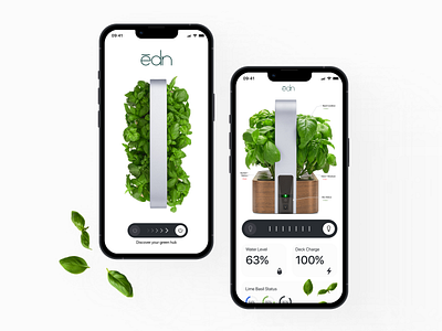 Edn Smart Deck Concept App Design apple electric green minimal mobile modern plant smarthome