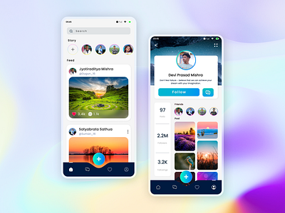 A Social Media Application - UI Design app design branding comment design dribbble figma graphic design landing page like share social media trending ui ui ux user experience user interface ux