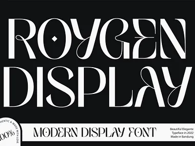 Roygen Display Font display font font font design fonts graphic design illustration logo typeface typography