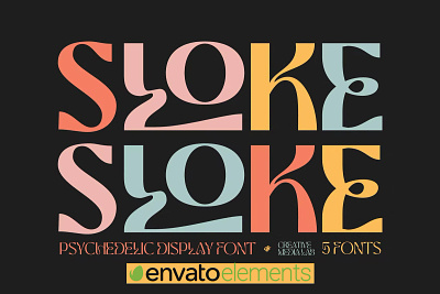 Sloke - Psychedelic Font branding display font font font design fonts graphic design illustration logo typeface typography