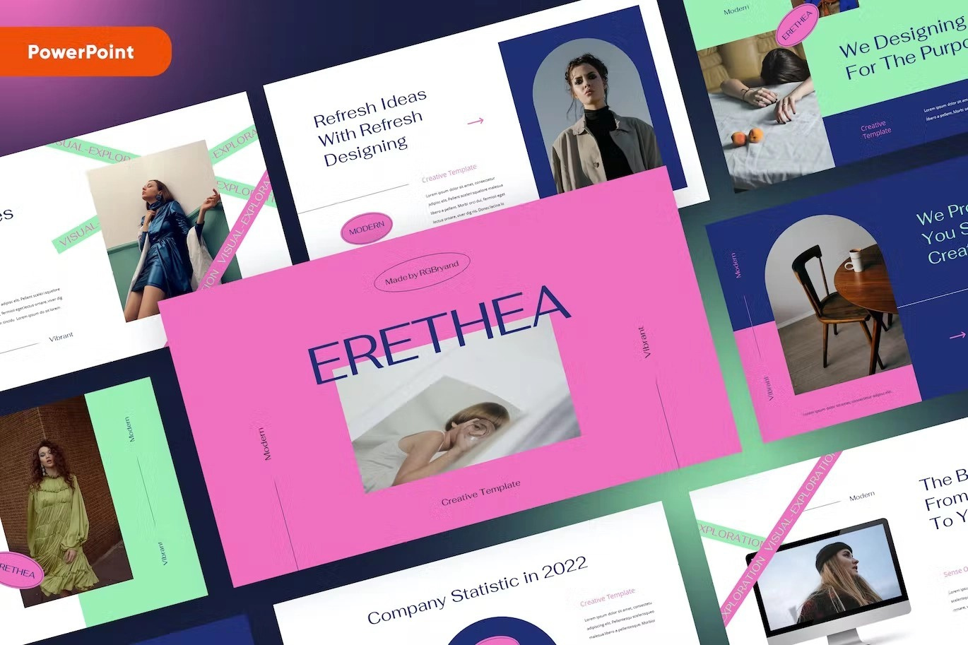 ETHEREA - Creative Presentation Template design google slides illustration keynote powerpoint ppt presentation presentation design presentation portfolio presentation template slides ui