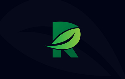 Letter R leaf logo brand branding design eco flat graphic design graphic designer green icon letter letter mark logo logo design logo inspire logo mark r r logo r mark typography vector