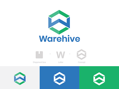 Warehive l Logo Design booking logo brand identity branding fulfilment logo logo design moiz designer shipment logo warehive