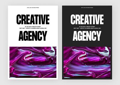 Poster design agency billboard branding modern modern design poster typography web design website white space