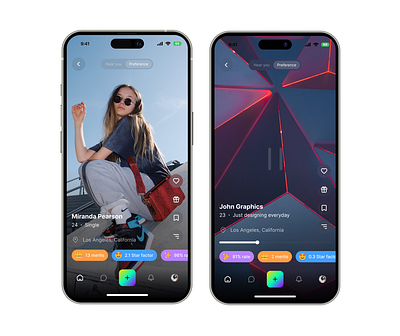 /DF → e1 app creative creative ui design figma full screen ui interface mobile app mobile ui scroll ui social social app social media app ui uiux user interface ux