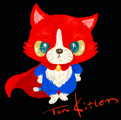 Superhero Kitten animal cat character hero kitten kitty pet superhero