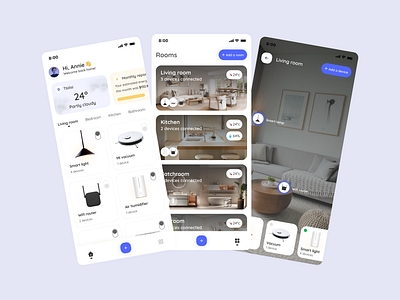 Smart Home App app design home mobile simple smart typography ui ux