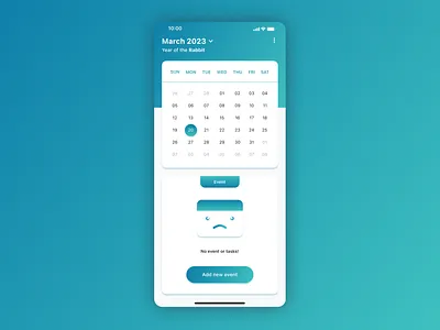 Calendar - Daily UI #038 038 app calendar dailyui design figma mobile ui