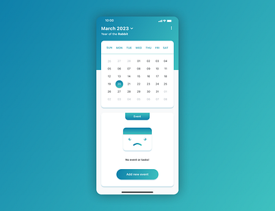 Calendar - Daily UI #038 038 app calendar dailyui design figma mobile ui