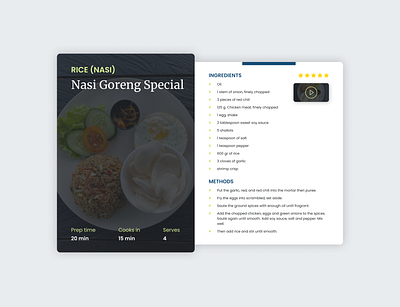 Recipe - Daily UI #040 040 dailyui design figma recipe ui web design