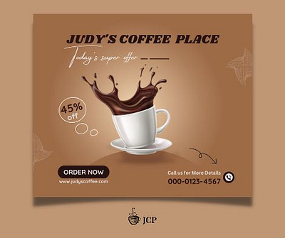 Judy's Coffee Place branding coffee design design graphic design social media design typography ui