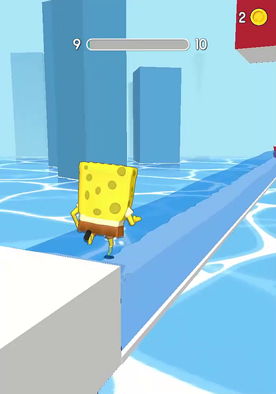 Water Sponge 3d animation design game