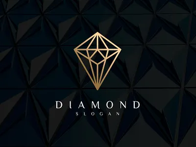 Diamond Gemstone Luxury Logo art branding carat design diamond elegant fashion gemstone gold graphic design illustration jewelry line logo logo design luxury minimalist modern precious simple