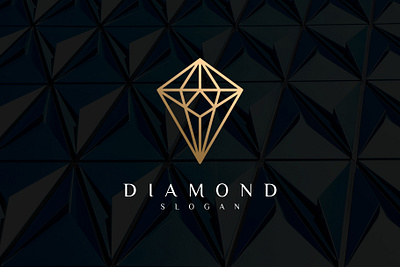 Diamond Gemstone Luxury Logo art branding carat design diamond elegant fashion gemstone gold graphic design illustration jewelry line logo logo design luxury minimalist modern precious simple
