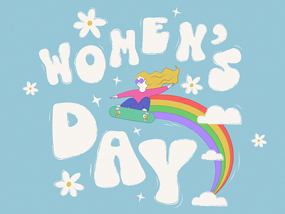 Illustration for Women's day design graphic design illustration typography ui vector