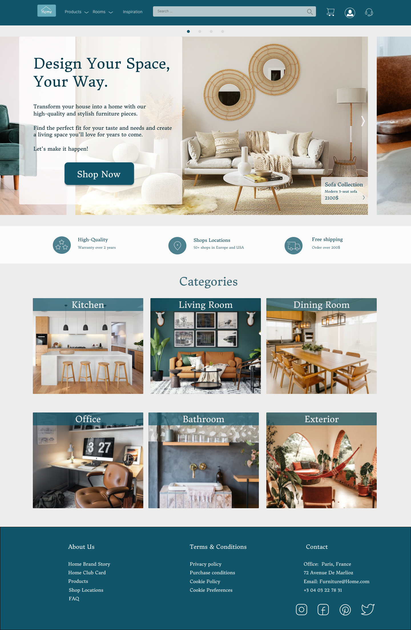 Furniture Store Website By Mariam Buadze On Dribbble