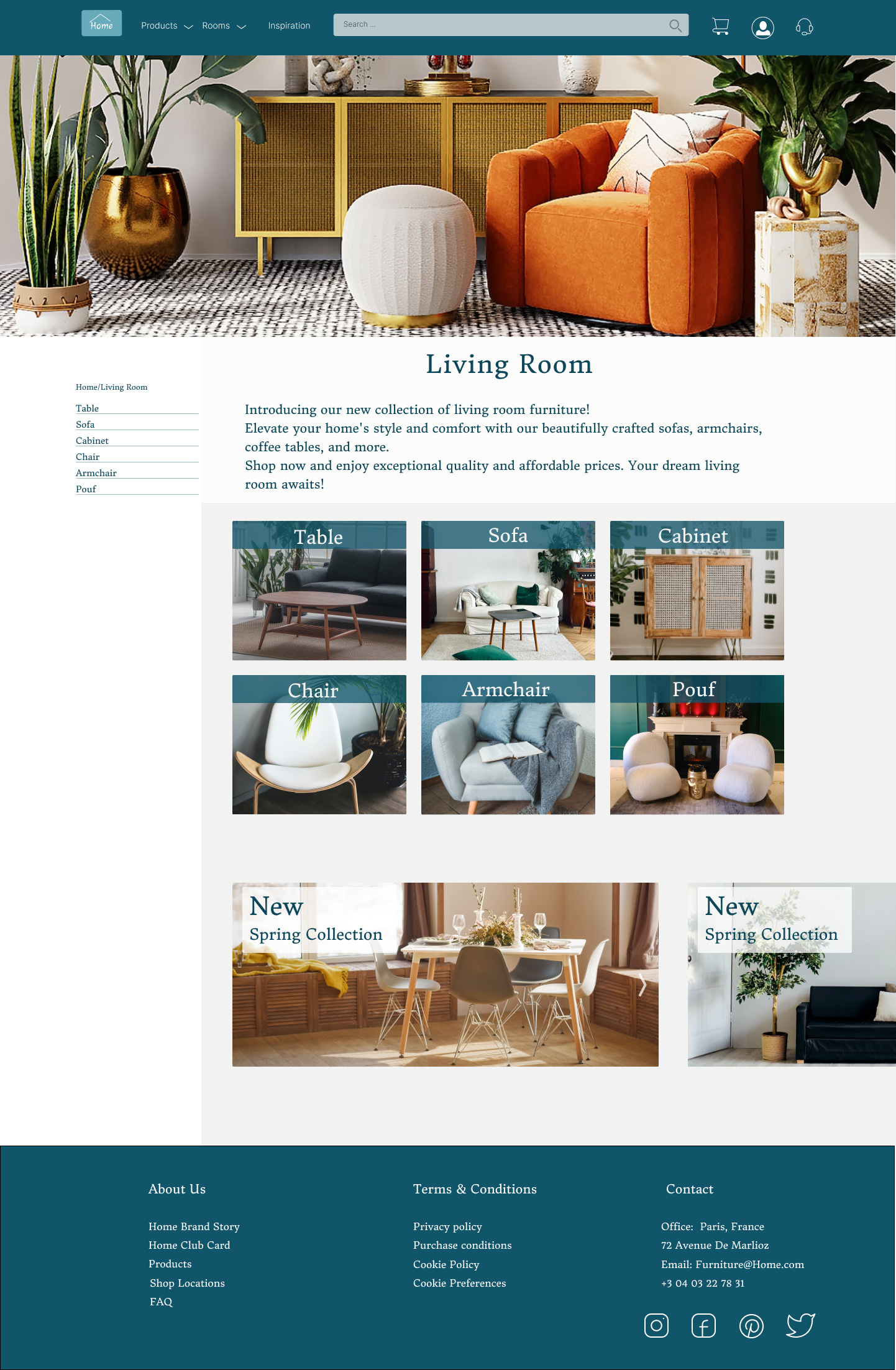 Furniture Store Website by Mariam Buadze on Dribbble