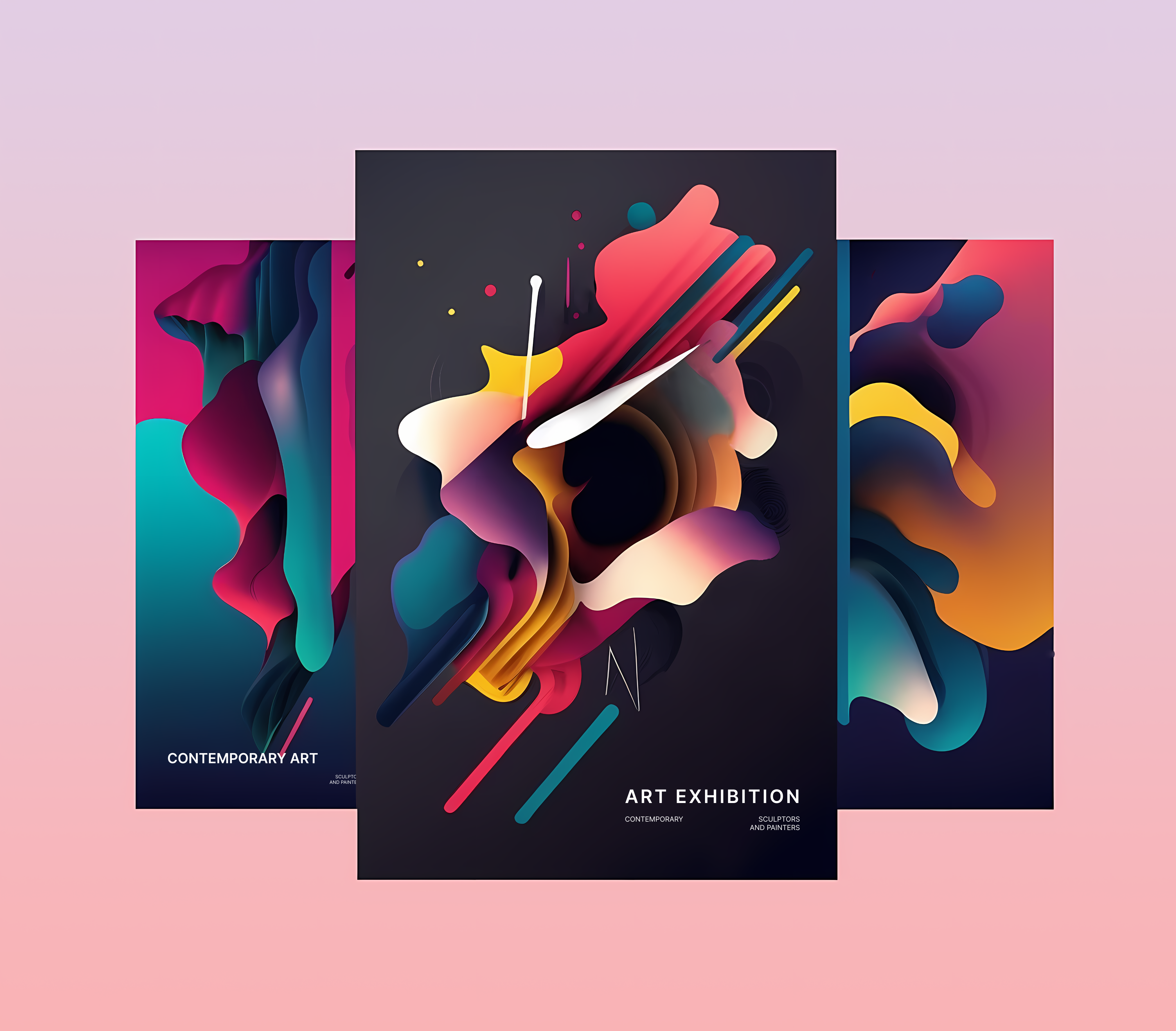 Art exhibition adobe design exchibition font illustration illustrator midjourney poster style typography