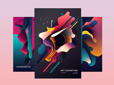 Art exhibition adobe design exchibition font illustration illustrator midjourney poster style typography