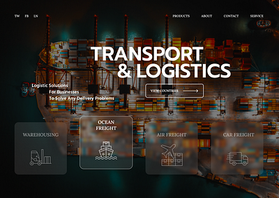 website of a logistics company branding design figma logistics logistics company transport transport company ui web design