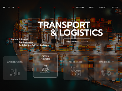 website of a logistics company branding design figma logistics logistics company transport transport company ui web design
