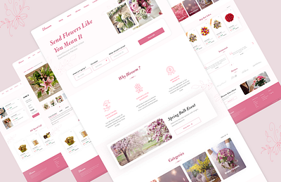 Blossom Floral website🌸 deisgn floral website ui ui design ux design website