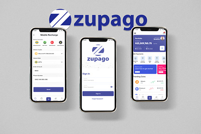 Redesign of the Zupago Mobile App branding graphic design ui