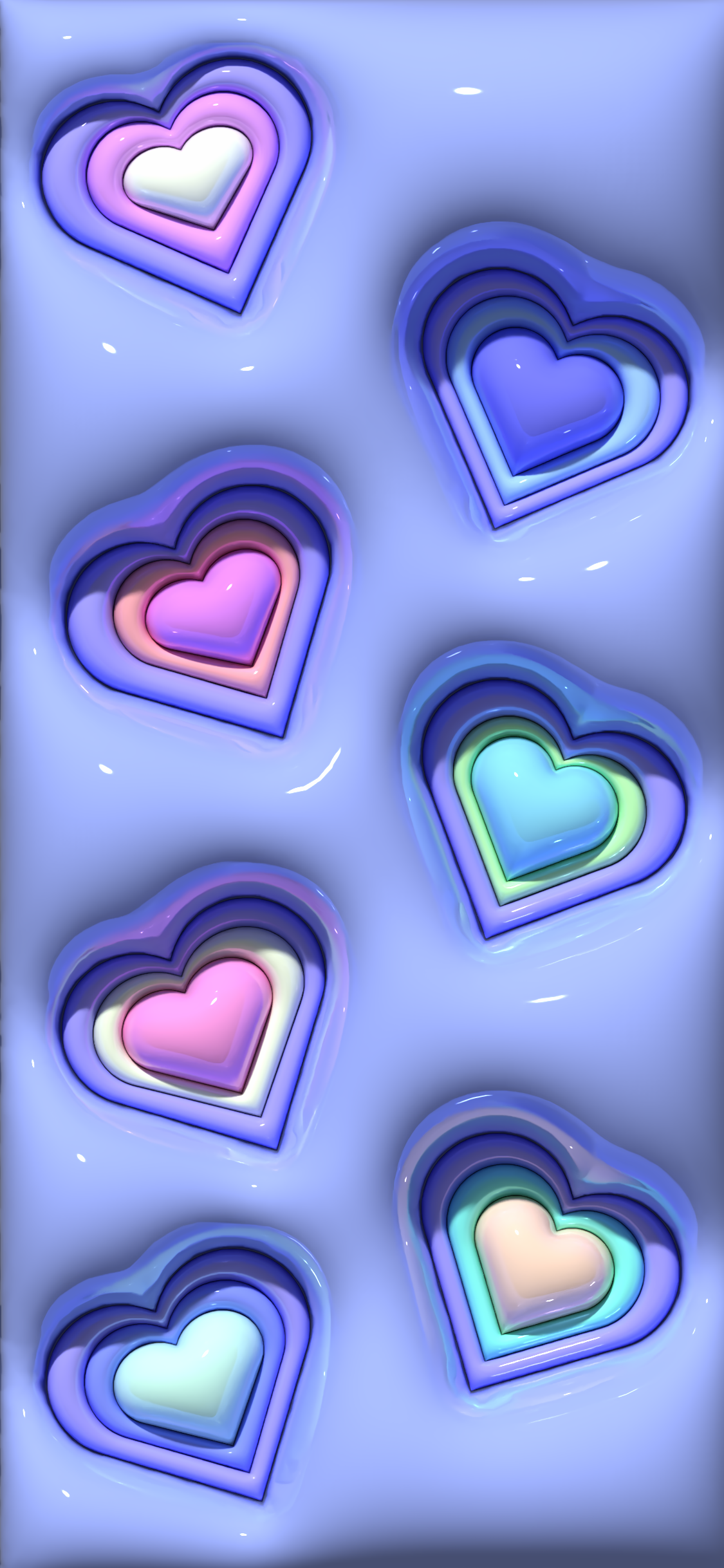 Premium Photo  A colorful heart wallpaper with a lot of hearts on it