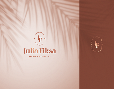 Julia Fiksa / Logo aesthetic beauty branding copper design lips logo logotype medicine woman
