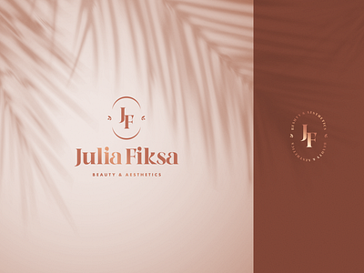 Julia Fiksa / Logo aesthetic beauty branding copper design lips logo logotype medicine woman