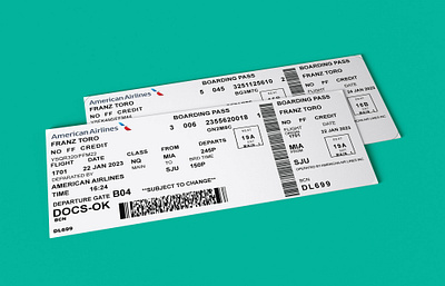 airlines ticket branding graphic design