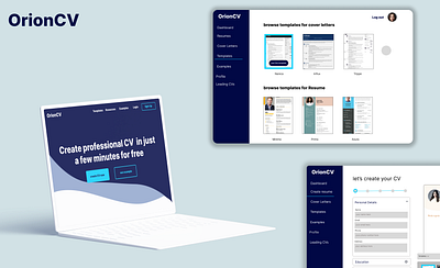 OrionCV cv graphic design ui ux web web design website