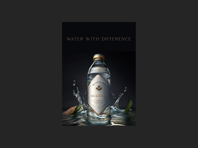 Poster for a premium water brand advertisement ai announcement poster branding daily challenge design figma graphic design midjourney poster premium ui water brand