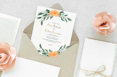 Wedding invitation design graphic design illustration typography vector