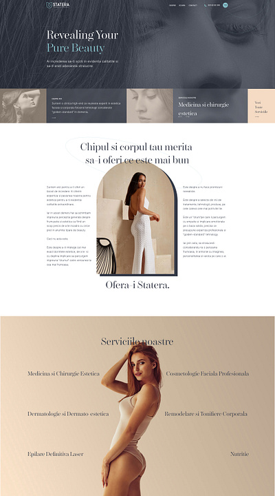 Beauty Clinic Home artistic beauty clinic design health web design wellness